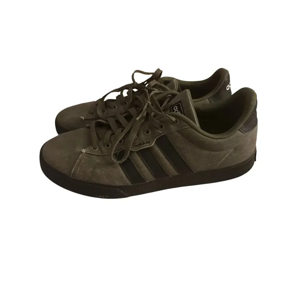 ADIDAS Men's Daily 3.0 Sneakers in Olive Strata Core Black 11.5